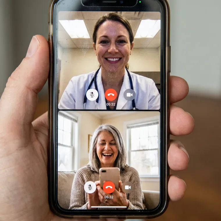 A video visit with a licensed clinician
