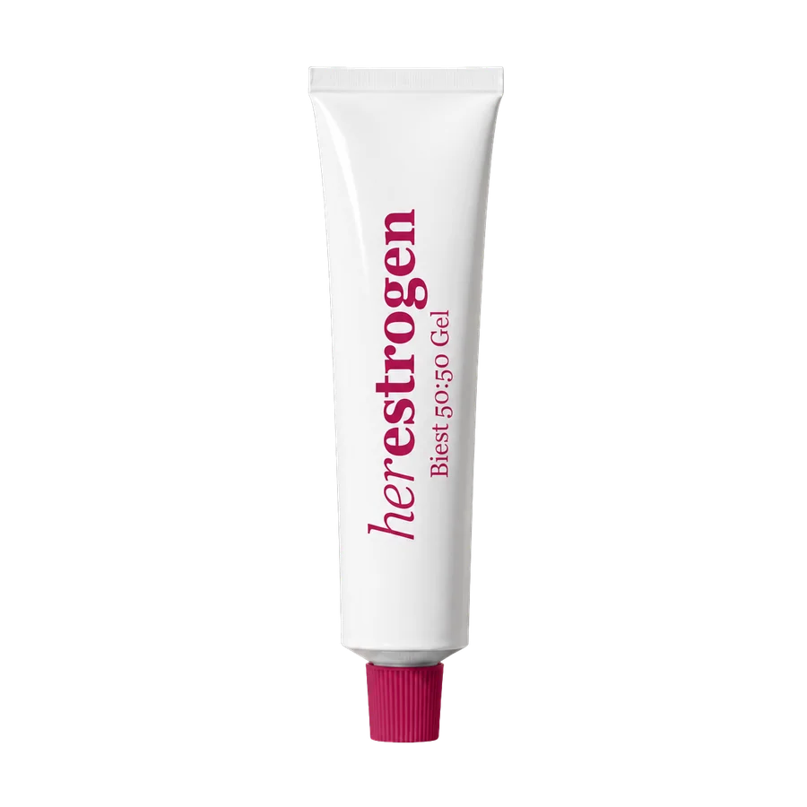 HerEstrogen compounded Biest 50:50 tube, representative packaging