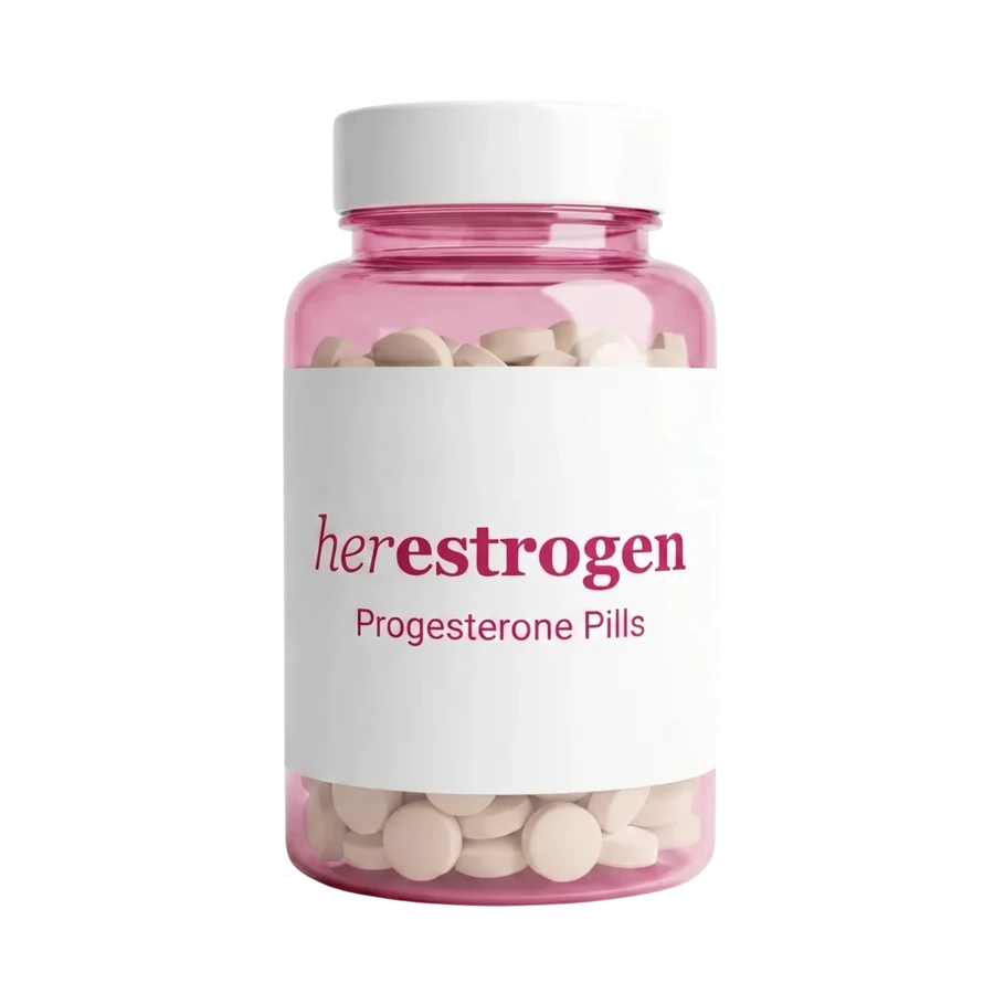 HerEstrogen compounded progesterone capsules, representative packaging